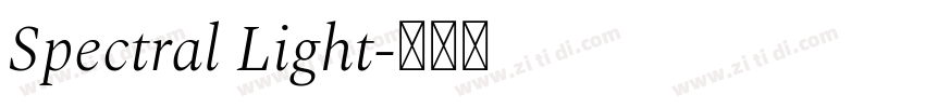 Spectral Light字体转换 Spectral Light字体转换